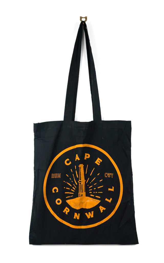 Cape Cornwall Rum branded tote bags available online for worldwide shipping.